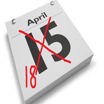 Tax Deadline – 2015 Tax Returns Are Due April 18, 2016