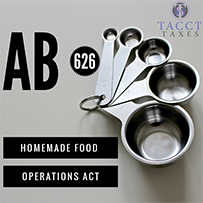AB 626 Homemade Food Operations Act
